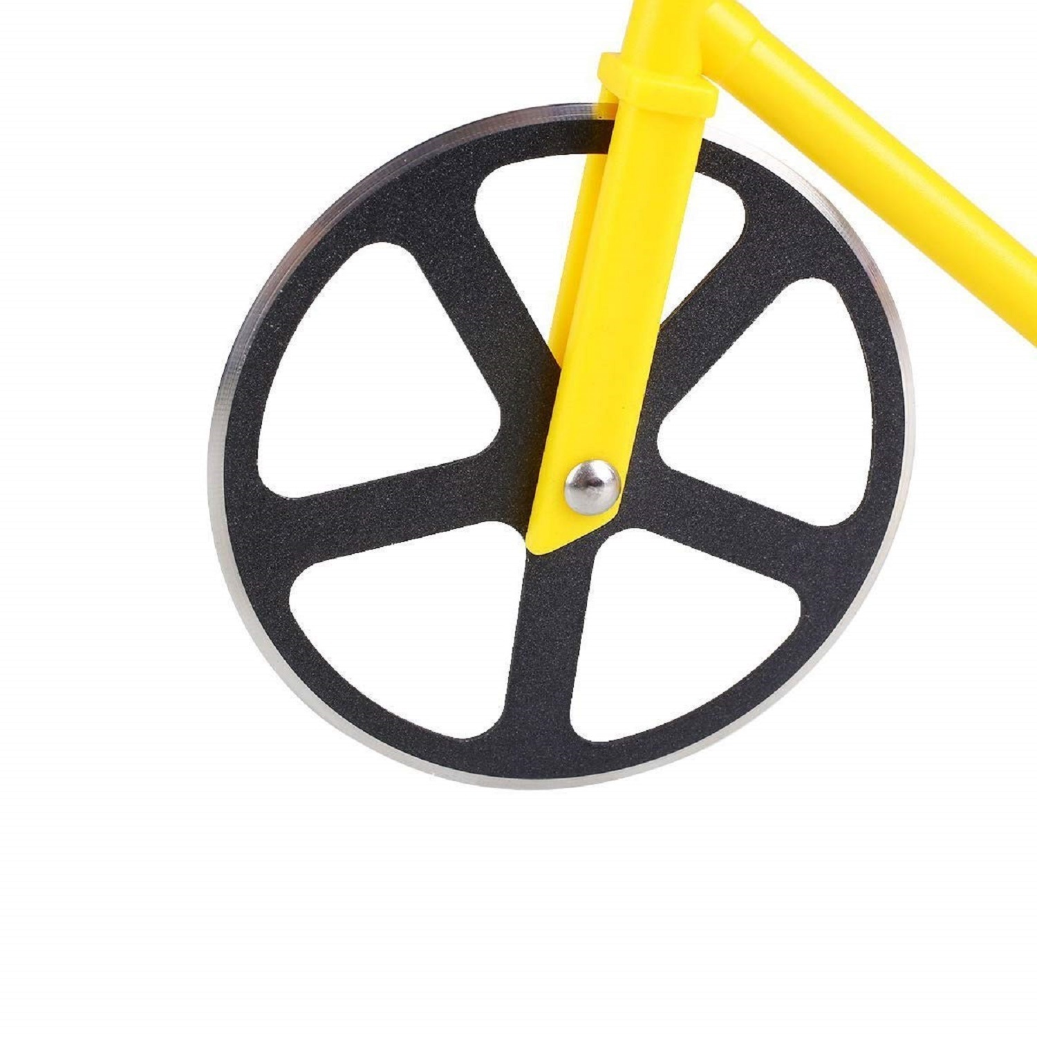 Cycle Pizza Cutter. - Color: Silver Blade With Black