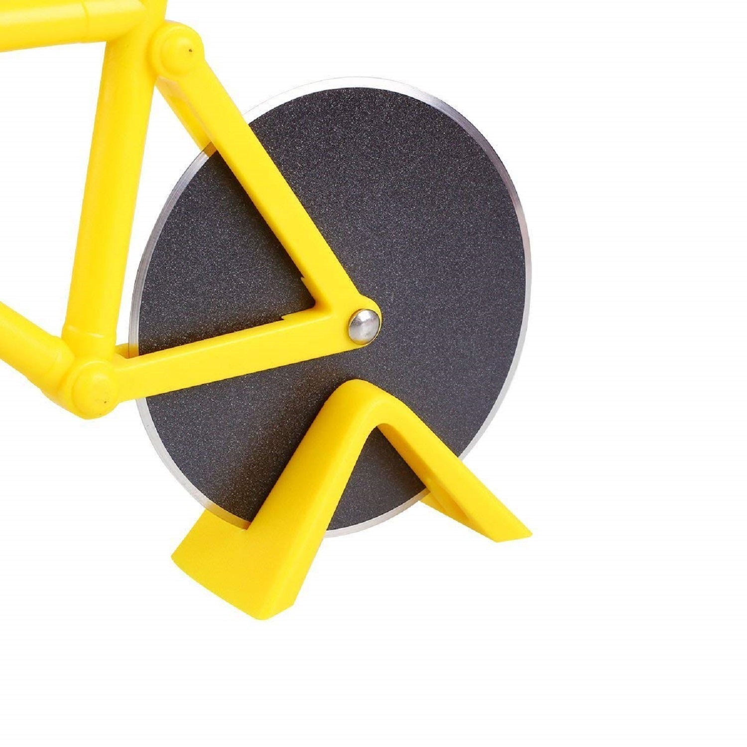 Cycle Pizza Cutter. - Color: Silver Blade With Black