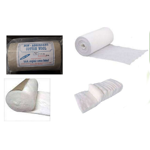 Non Absorbent Cotton Wool - 100% Cotton Material, Woven Style, General Use , White Color, Disposable Quality