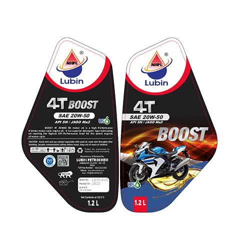 1.2Ltr 4T Sae 20W-50 Boost Lubin Engine Oil Application: Two Wheeler