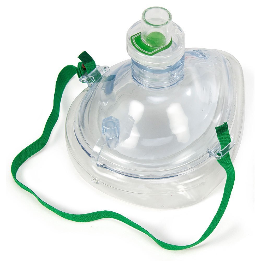 Cpr Pocket Face Mask - Color: Transparent With Green Strap