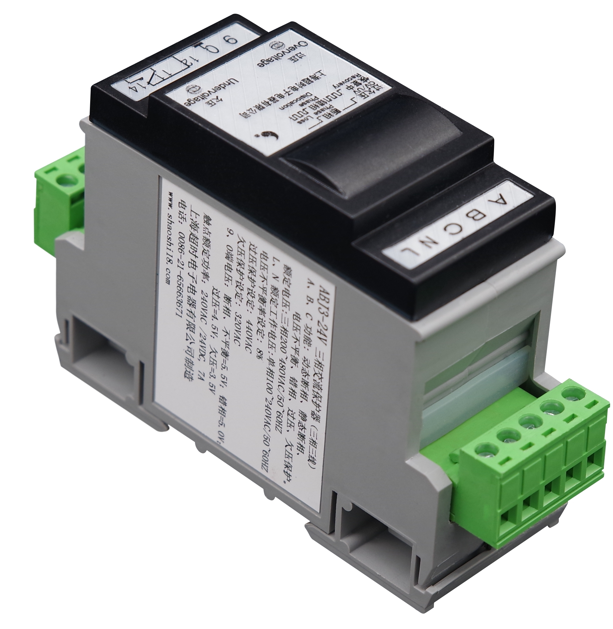 Abj3-24v Three Phase Ac Phase Sequence Protector Application: Industrial