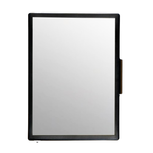 Pvc Black Door Bathroom Mirror Cabinet - Finish: Glossy