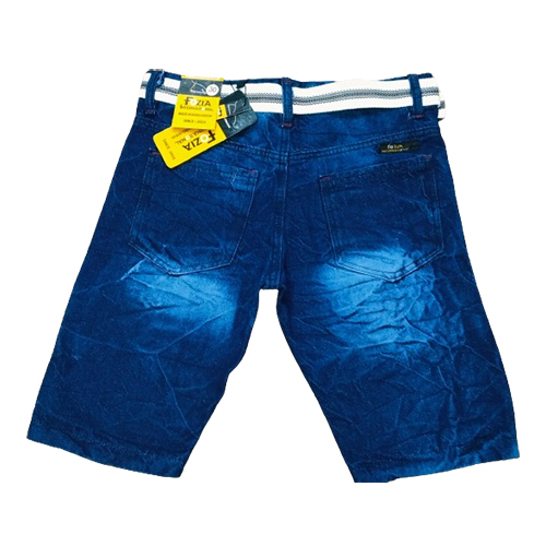 Mens Denim Shorts - Denim Material, Available In Multiple Sizes, Multicolor Option | Zipper Closure, Timeless Plain Dyed Design