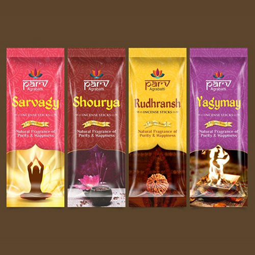 Printed Incense Stick Pouch By Mak Flexible Packaging Pvt Ltd