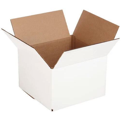 सफेद 7 प्लाई कागज़ का डिब्बा