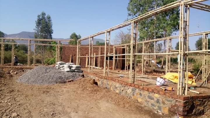 Bamboo Hut Making - Color: Brown
