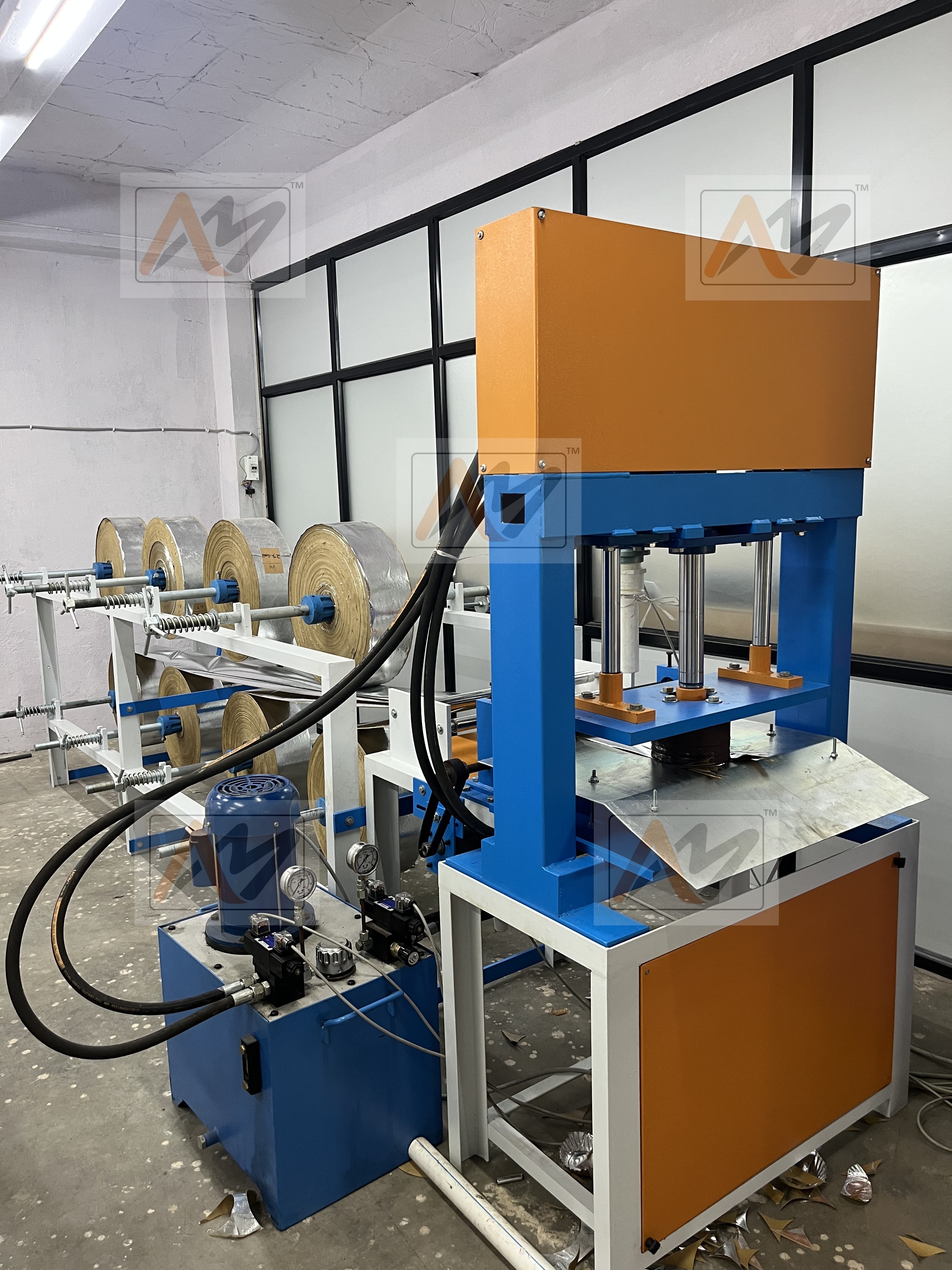 Automatic Paper Wrinkle Plate & Thali Making Machine - 230 Volt, Heavy-duty Build | Low Maintenance, 1 Year Warranty, Free Accessories, Lifetime Online Support