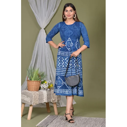 Designer Bobbin Dress - High-Quality Fabric, Sizes S-XL, Unique Elegant Printed Pattern, Versatile for All Seasons, Various Color Options
