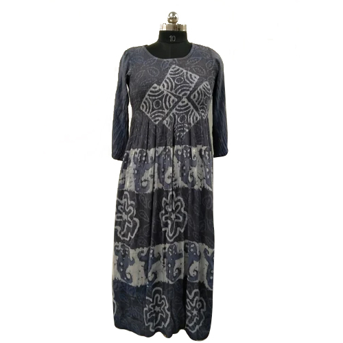 Ladies Cotton Long Dress - Cotton, Sizes S-XL, Printed Pattern, Washable, Available in Various Colors | Elegant and Stylish for All Seasons, Perfect for Formal and Casual Occasions