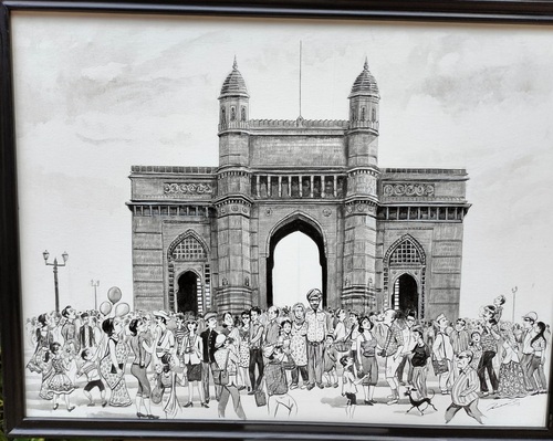 भारत का गेटवे पेंटिंग