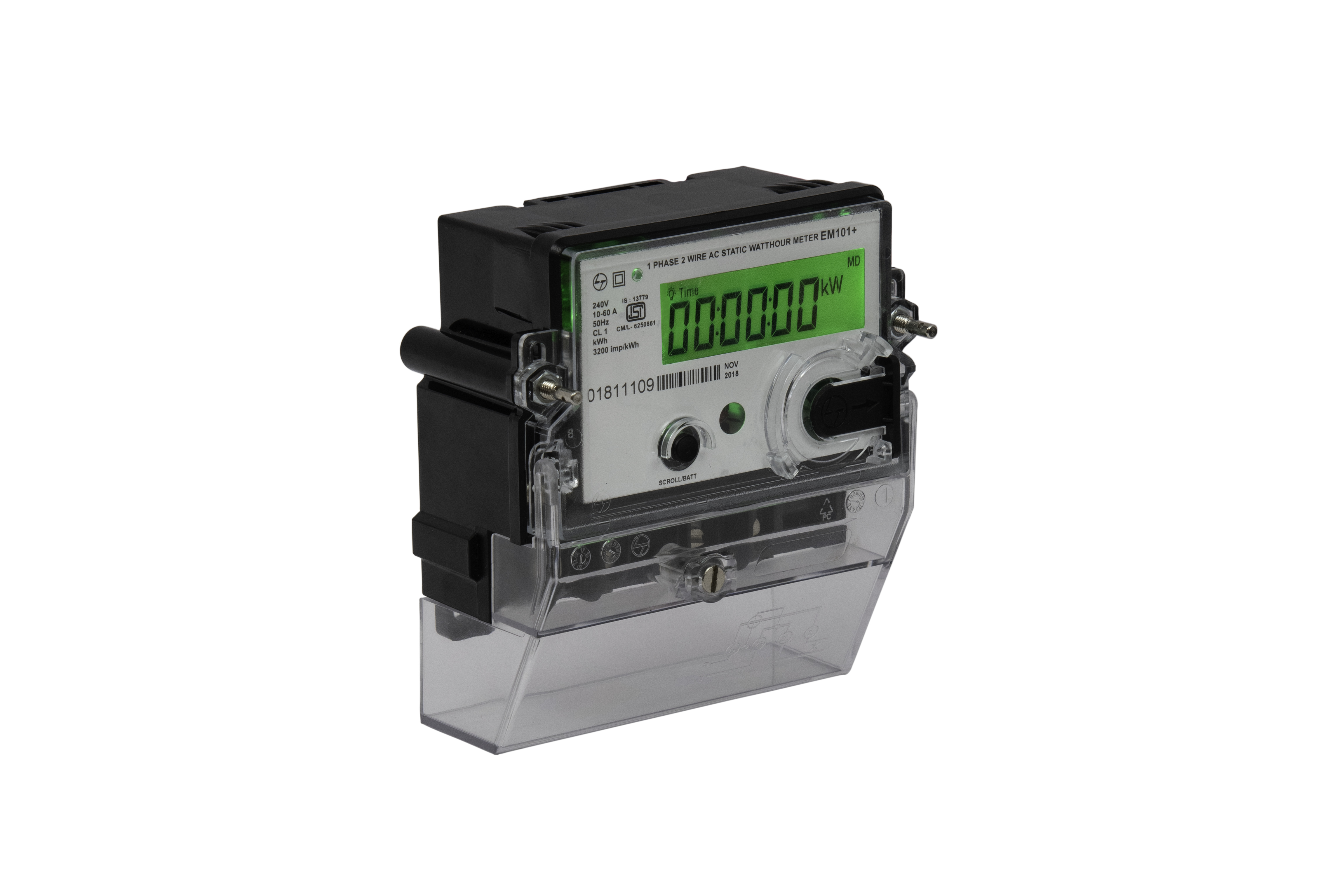 L& T Single Phase Electrc Meter - Color: As Per Availability