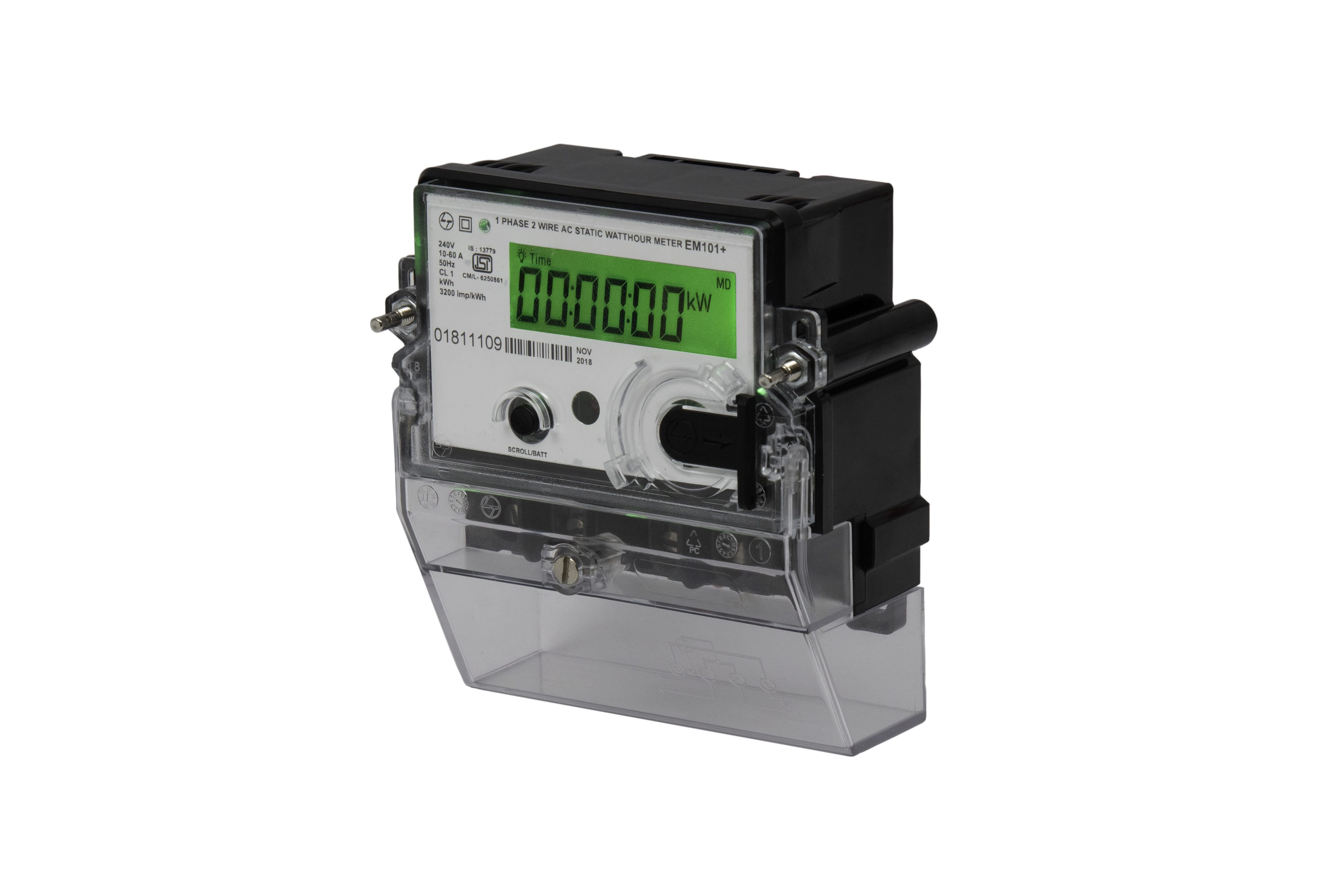 L& T Single Phase Electrc Meter - Color: As Per Availability