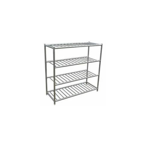 Pot Rack - Stainless Steel, 36X24X66 inches, Silver Finish for Hotel Use