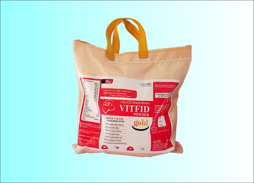 Mineral Mixture Powder - Mineral Blend, 1kg Bag, Red Color, 100-500µm Particle Size | Livestock Feed Supplement for Improved Health and Growth