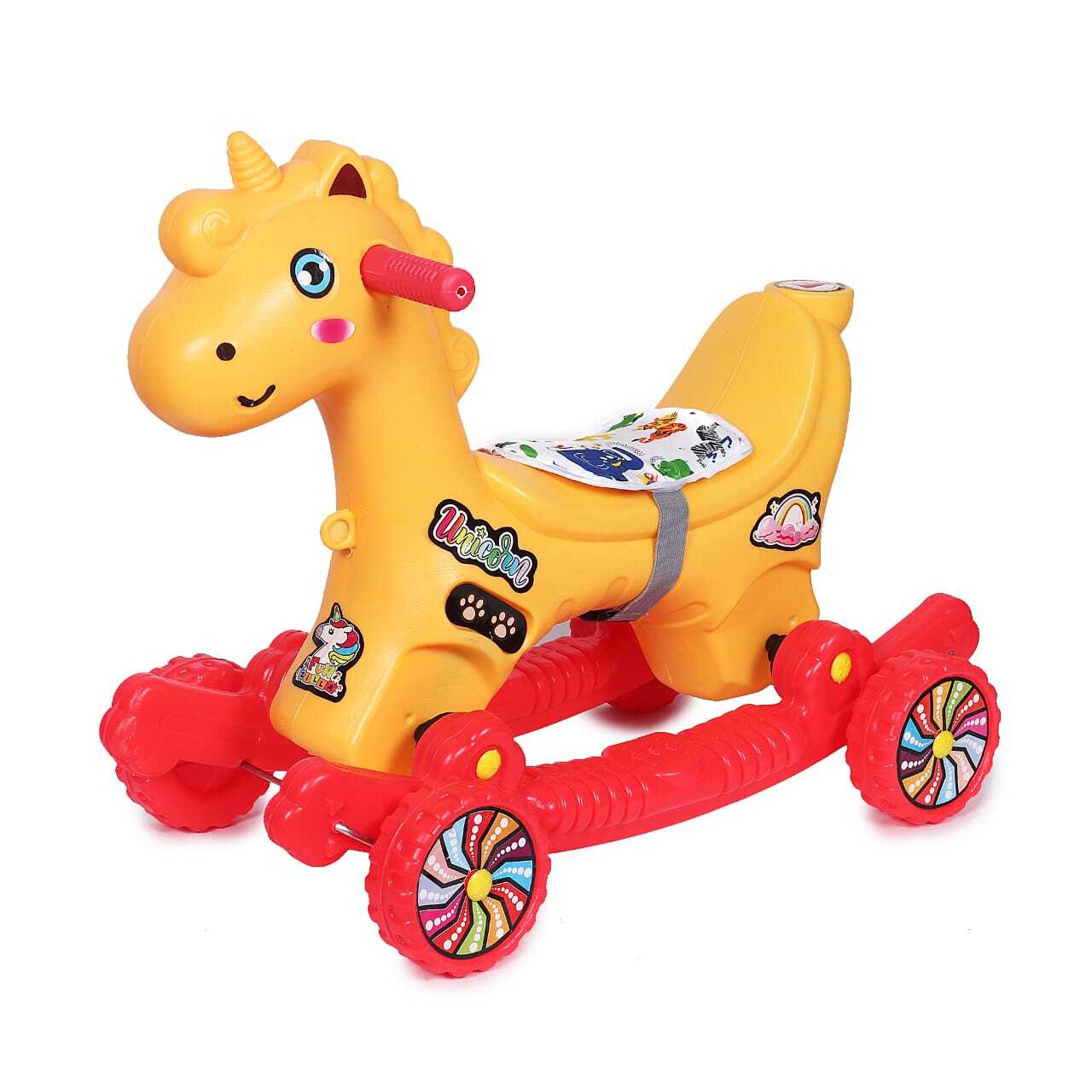 Unicorn Deluxe - Plastic Material, 20x15x10 In, Light Blue | Child's Toy, Durable Design, Easy Assembly, Fun Ride, Indoor/outdoor Play