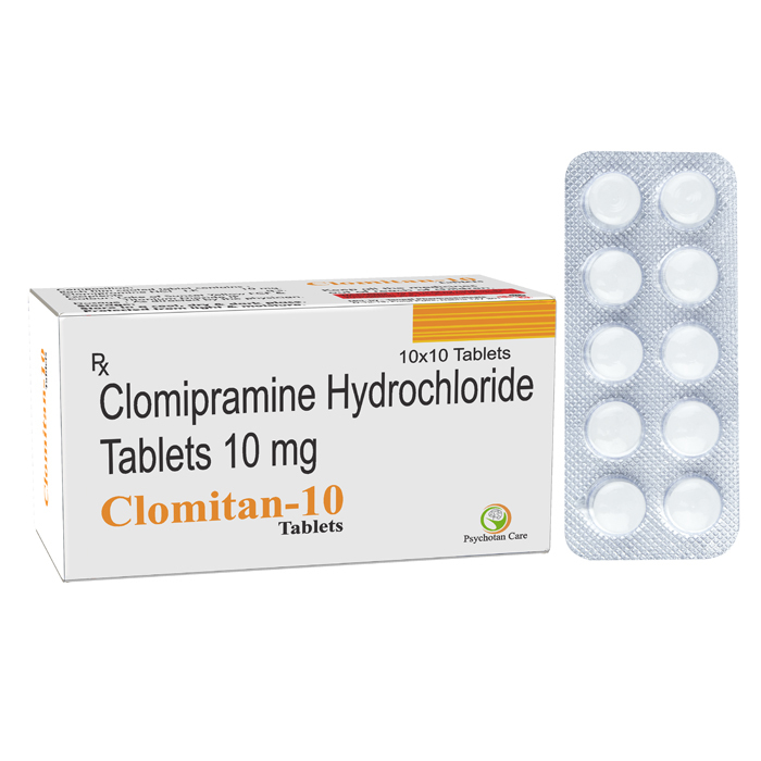 Clomipramine Hydrochloride Tablet - 10x10 Tablets, General Medicine For Depression, Anxiety, Ocd, And More