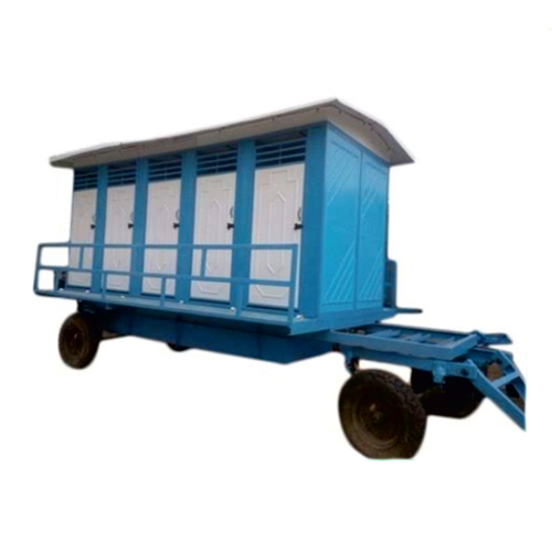 Trolley Mounted Toilet - FRP Floor, PVC & PU Walls, Customizable Color | Sliding Window, Foamed Tile Roof