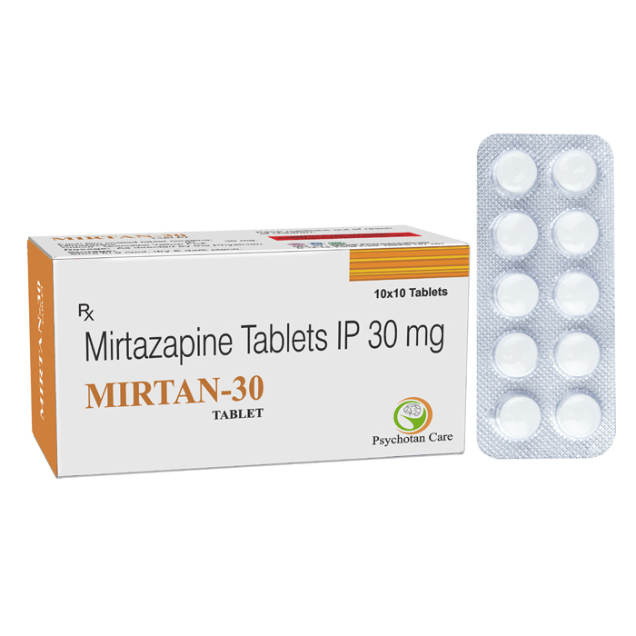 Mitrazapine Tablet - 10x10 Tablets Box | General Medicine For Treating Depression And Anxiety, Store In Dry Place