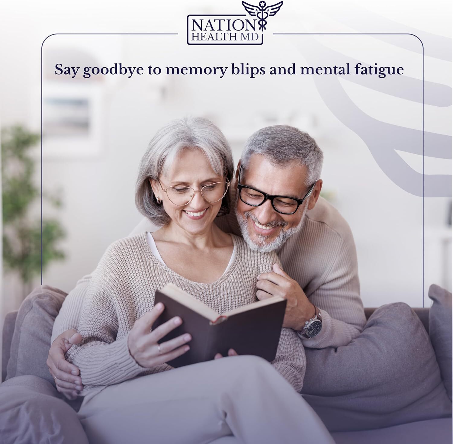 Nation Health Md Cognilux - 60 Vegetarian Capsules | Brain Health, Memory Boost, Cognitive Function, Focus Enhancement, Mood Elevation