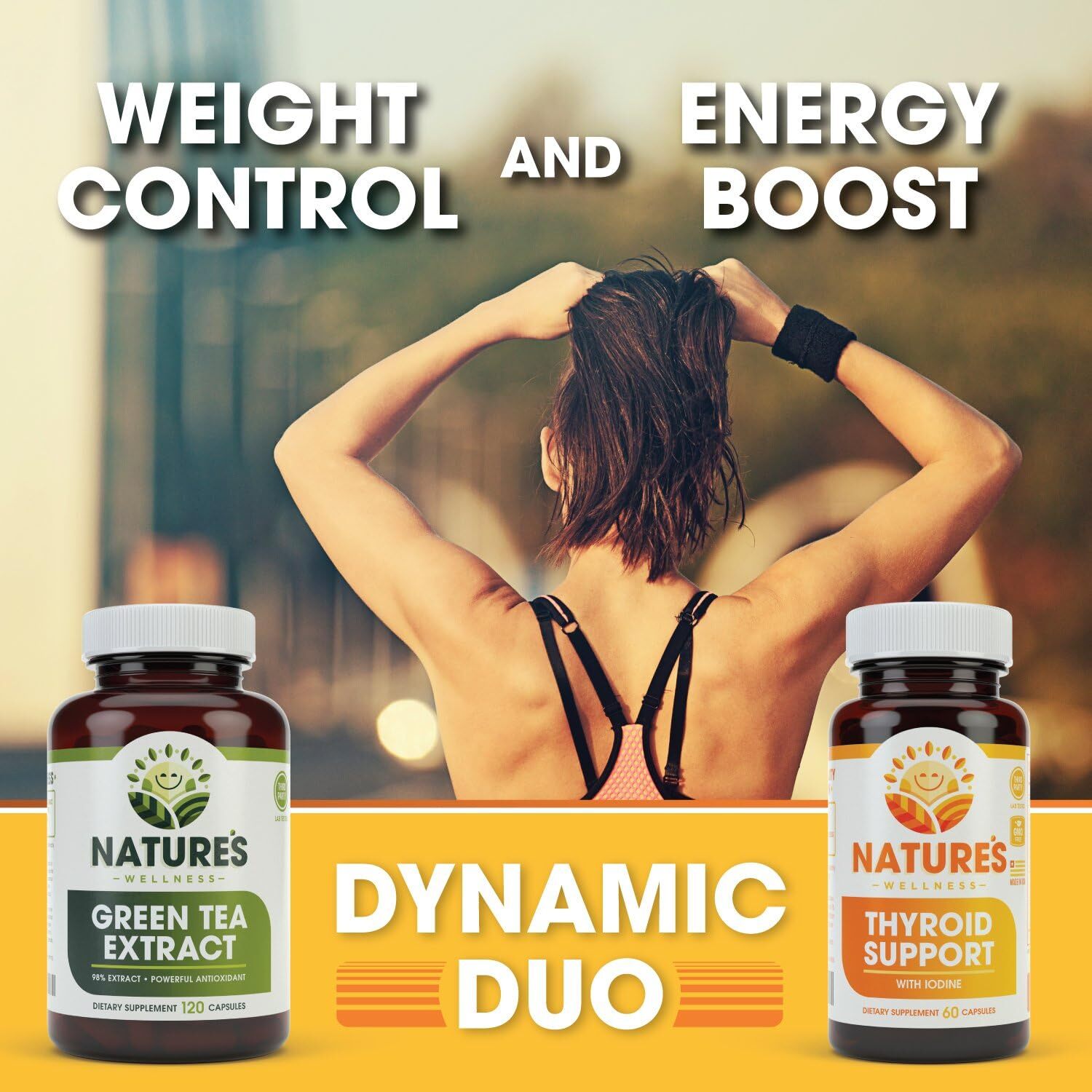 Natures Wellness Thyroid Support Complex With Iodine - 60 Capsules | Immune Support, Improved Energy, Weight Loss Aid, Thyroid Function Support