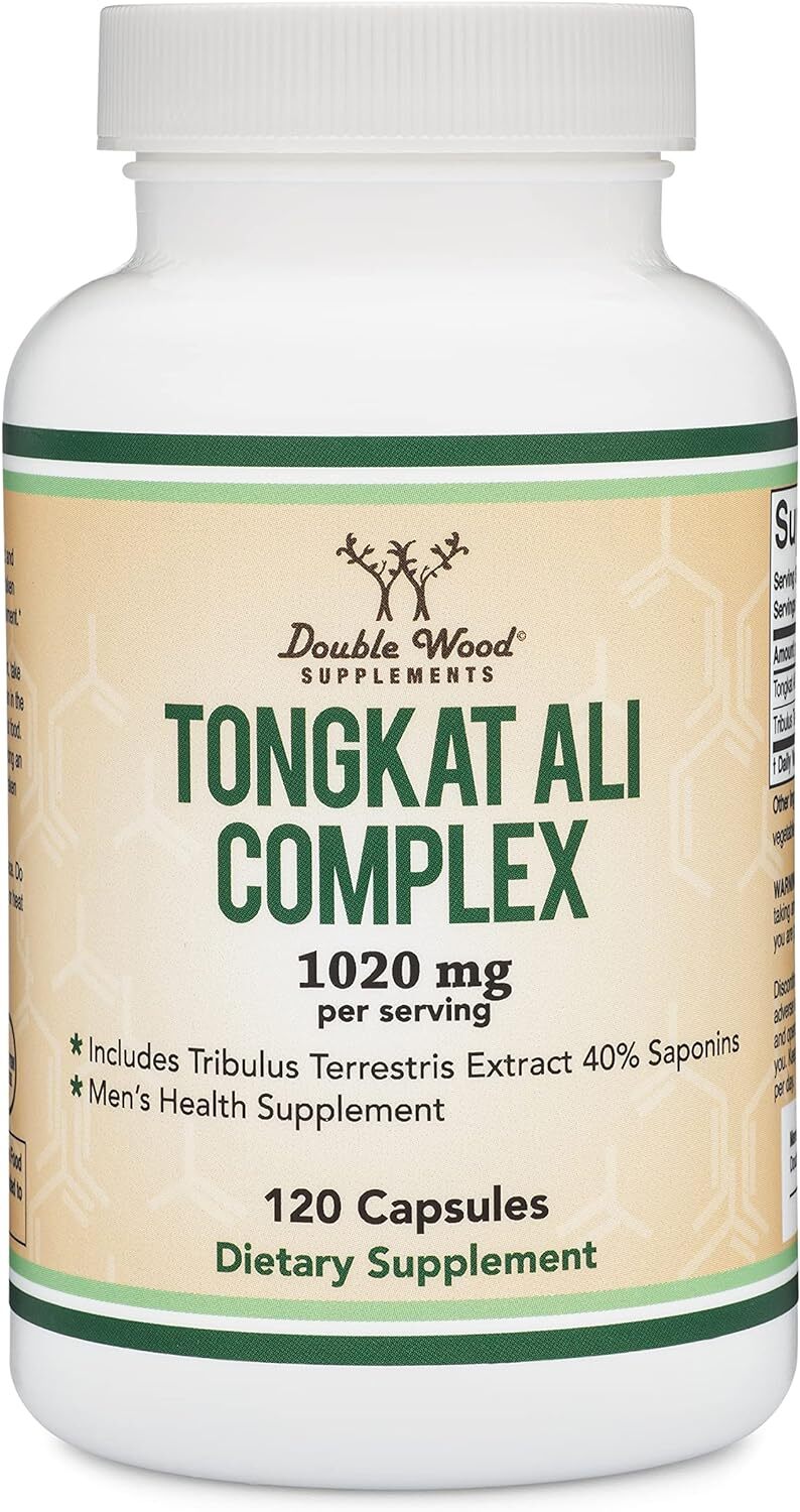 Tongkat Ali Complex Extract For Men - 120 Capsules, Eurycoma Longifolia & Tribulus, Endurance Boost, Weightlifting Support, Two-month Supply