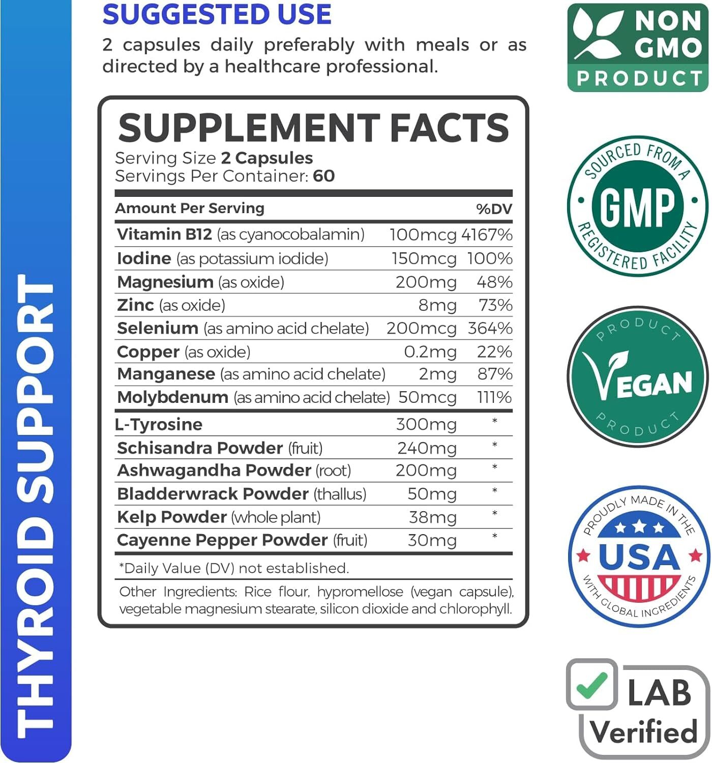 Healths Harmony Thyroid Support With Iodine - 120 Capsules
