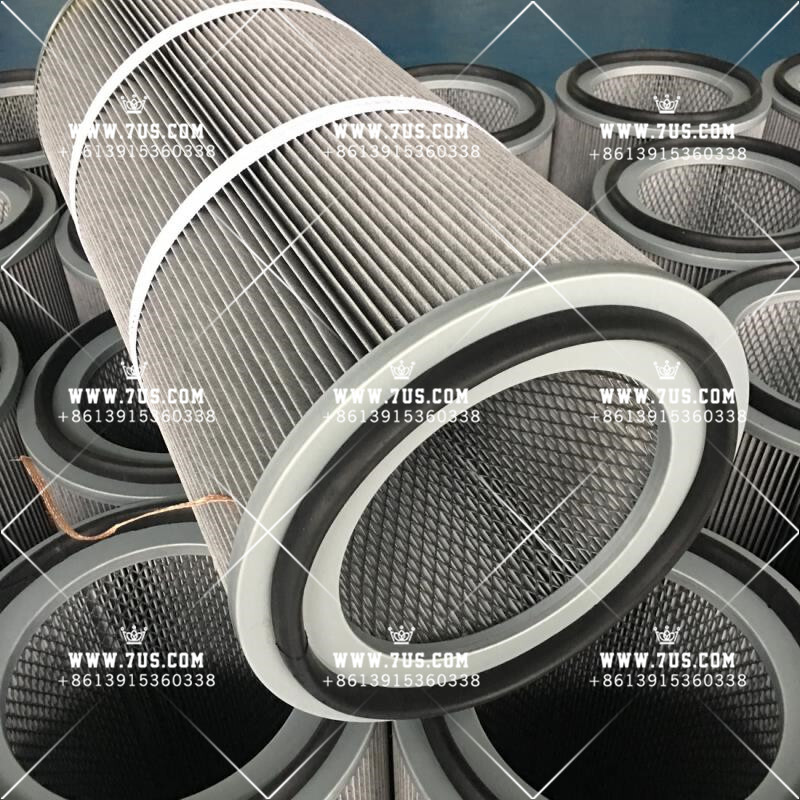 Cylinder Cartridge Filters - Stainless Steel Or Carbon Steel, Dn160 And Dn200 Standard Sizes, Blue And White Metal Finish, 1-year Warranty, Ideal For Pulse Jet Dust Collectors In Industrial Applications