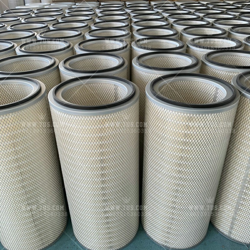 Cylinder Cartridge Filters - Stainless Steel Or Carbon Steel, Dn160 And Dn200 Standard Sizes, Blue And White Metal Finish, 1-year Warranty, Ideal For Pulse Jet Dust Collectors In Industrial Applications