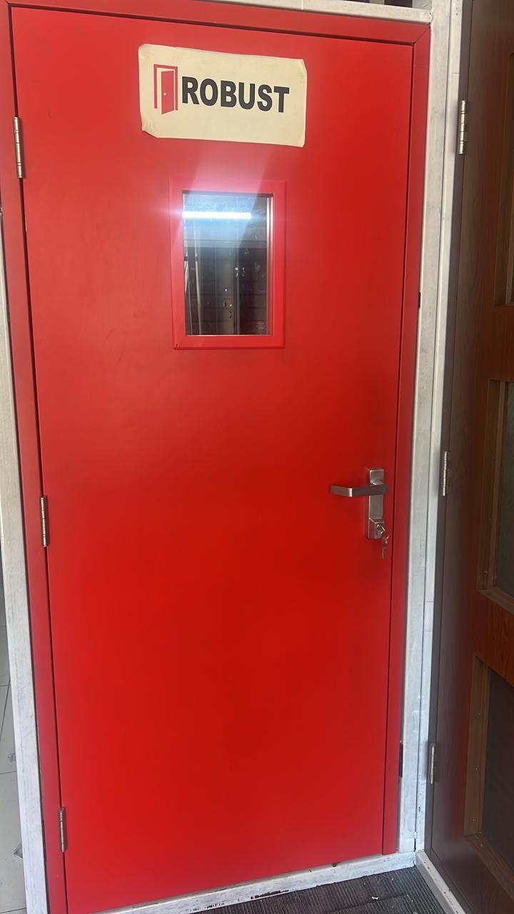 Metal Fire Doors - Galvanized Steel, Customized Size, Ral Shades Color | 120 Minutes Fire Rated, Powder Coated, Hinged Open Style
