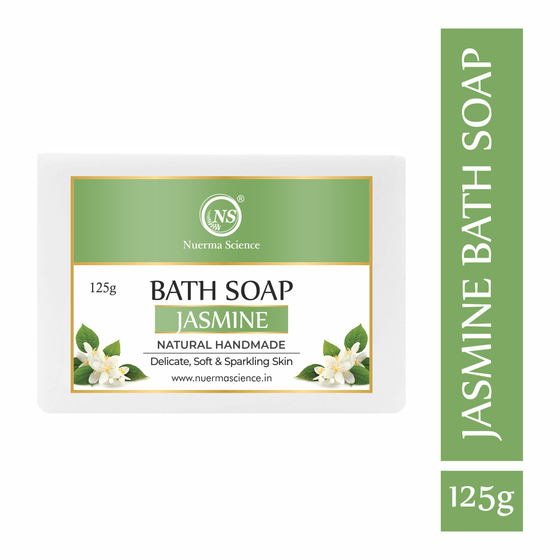 Nuerma Science 100% Natural Herbal Handmade Jasmin Bath Soap For Skin Brightening - Age Group: Adult