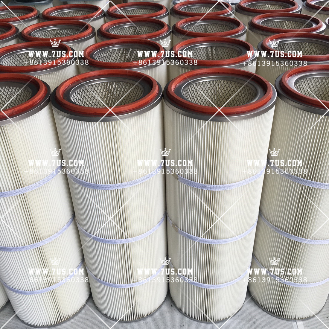 Polyester Anti-static Air Filter Cartridge For Replacing Donaldson - Color: Grey