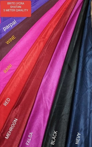 Satin Fabric - Polyester Material, Plain Texture, Multicolored Design | Washable & Ideal For Ladies Nighty Wear