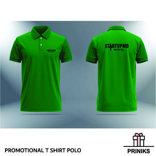 Promotional T Shirt Polo Neck - Polyester, Sizes S-xxl, Grey Color | Comfortable, Customizable, Durable, Washable, Printable, Versatile, Short Sleeve