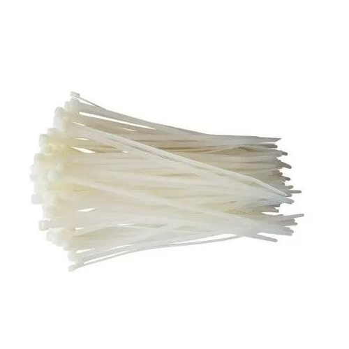 Natural Nylon Cable Ties - 200-300 mm Length, 1.8-8 mm Width, White Color | Durable for Binding and Cable Fitting Applications