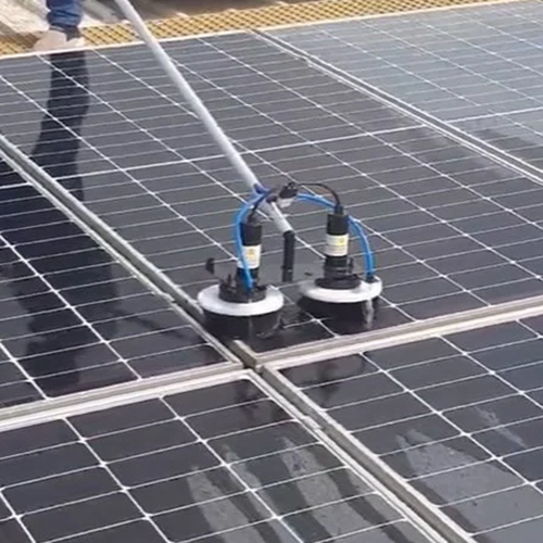 Semi Automatic Solar Panel Cleaning System - Cleaning Type: High Pressure Cleaner