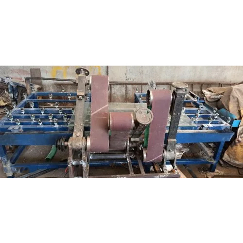 Triple Belt Glass Grinding Polishing Dry Belt Machine - Operate Method: Manual