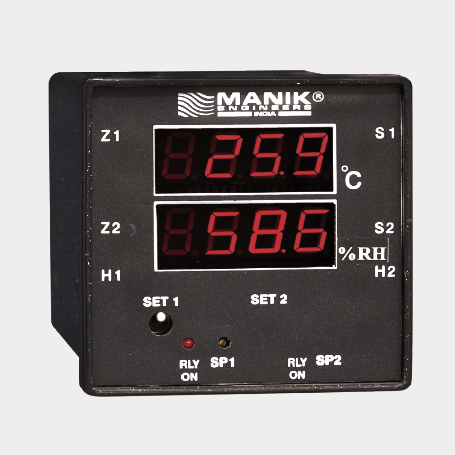 Digital Temperature Plus Relative Humidity Indicators And Indicators Controllers - Color: Black