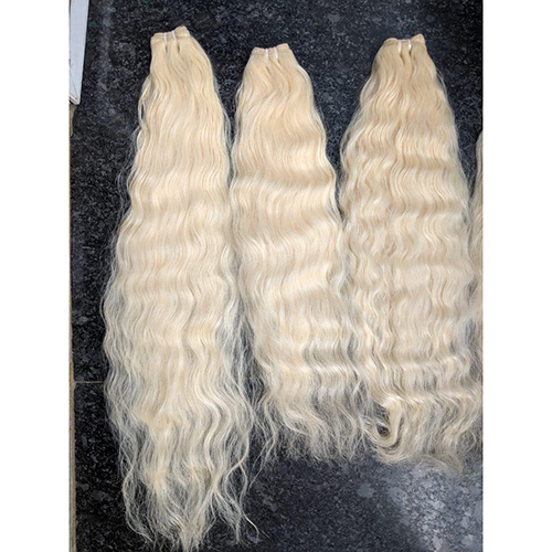 Cream Blonde Hair - Indian Remy Quality Elegant White Color For Professional Use Long-lasting Warranty