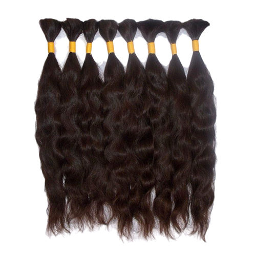 Wavy Bulk Hair - Remy Indian Human Hair , Naturally Black Color With Warranty For Ultimate Style Versatility