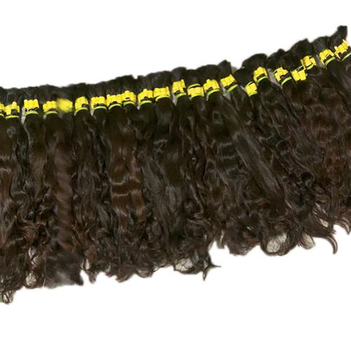 Black Wavy Bulk Hair - 100% Remy Indian Human Hair, Durable Extension With Warranty And Natural Bouncy Texture