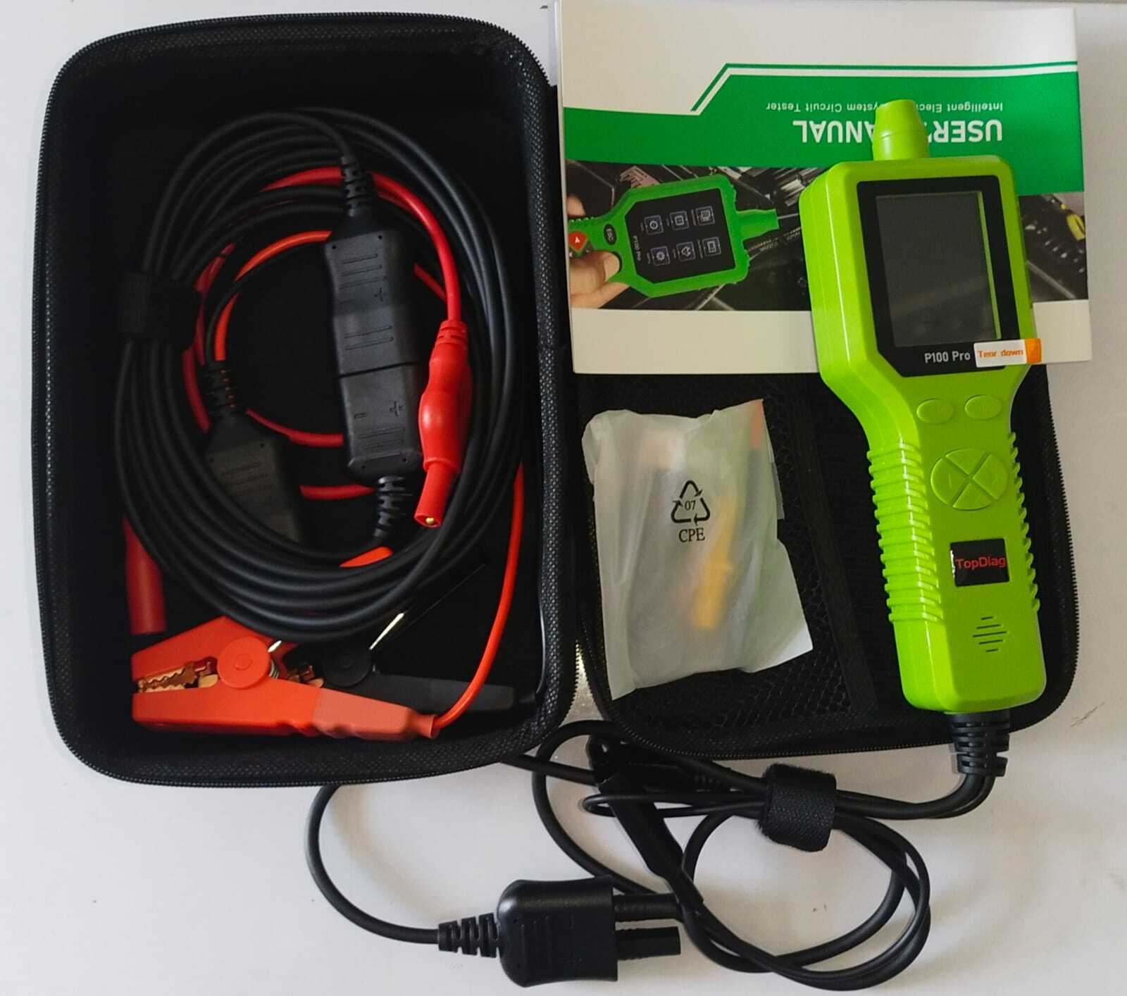 P100 Pro Electrical System Circuit Tester - 2.4 Inch Lcd Display | 9-30v Range, Electric Powered, 1-year Warranty