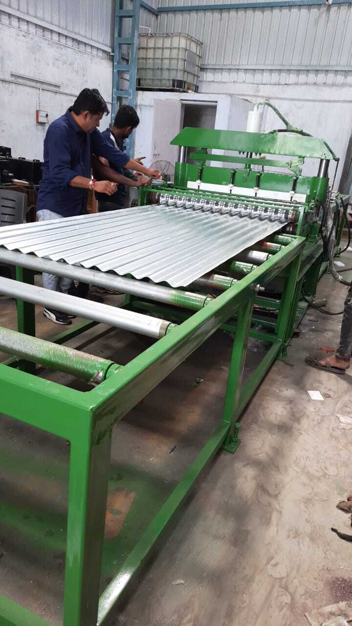 Semi-automatic Corrugated Sheet Roll Forming Machine