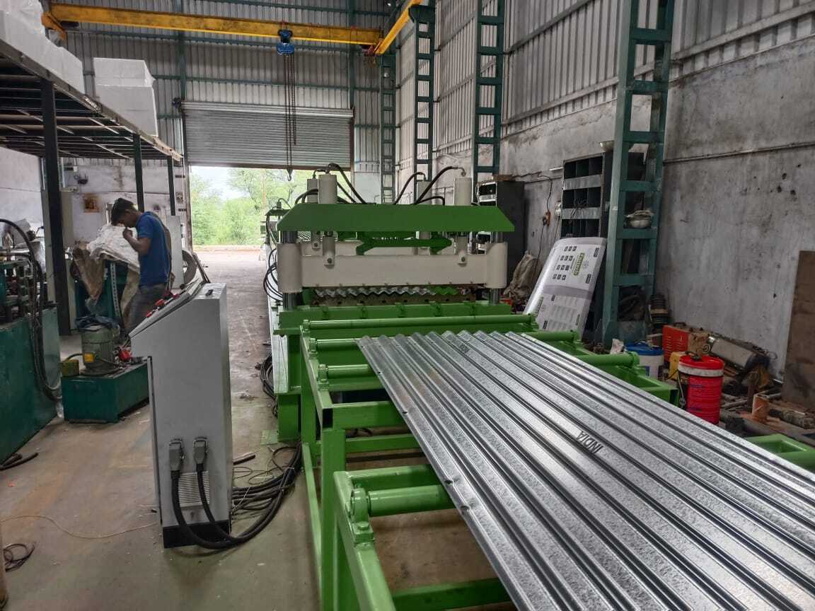 Semi-automatic Corrugated Sheet Roll Forming Machine
