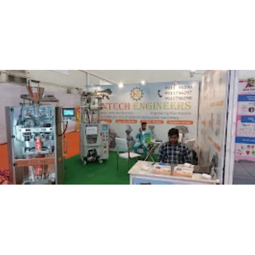 Poha Pouch Packaging Machine - Stainless Steel, 450/700mm Film Width, Silver, 3KW Power, Automatic Operation, 80 Pouches/Min Speed, Chain Feeding System, 8ft Conveyor with Pusher/Rod