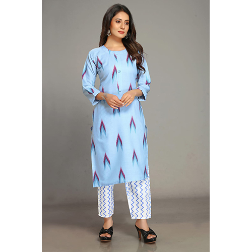 Washable Ladies Blue Color Kurti