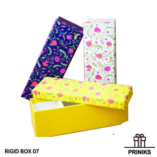 Rigid Boxes - Paper Material, Available In Various Sizes, Colors, And Finishes | Glossy Lamination, Uv Offset Printing, Square Shape, Foil Stamping