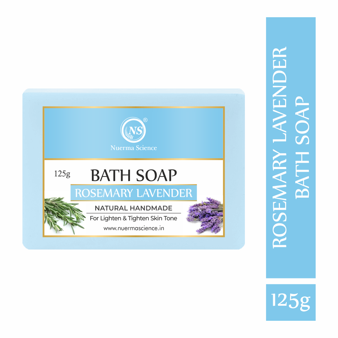 Nuerma Science Rosemary Lavender Bath Soap - Herbal Extracts Infused, Tones And Tightens Skin For All Skin Types