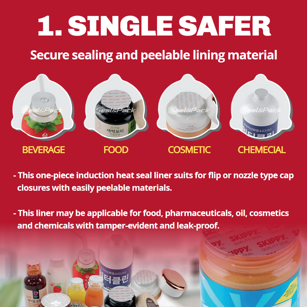 Seals & Pack Induction Liner - Induction Seal Liners For Glass & Plastic Containers, Proven Contamination Protection For Food & Pharmaceuticals