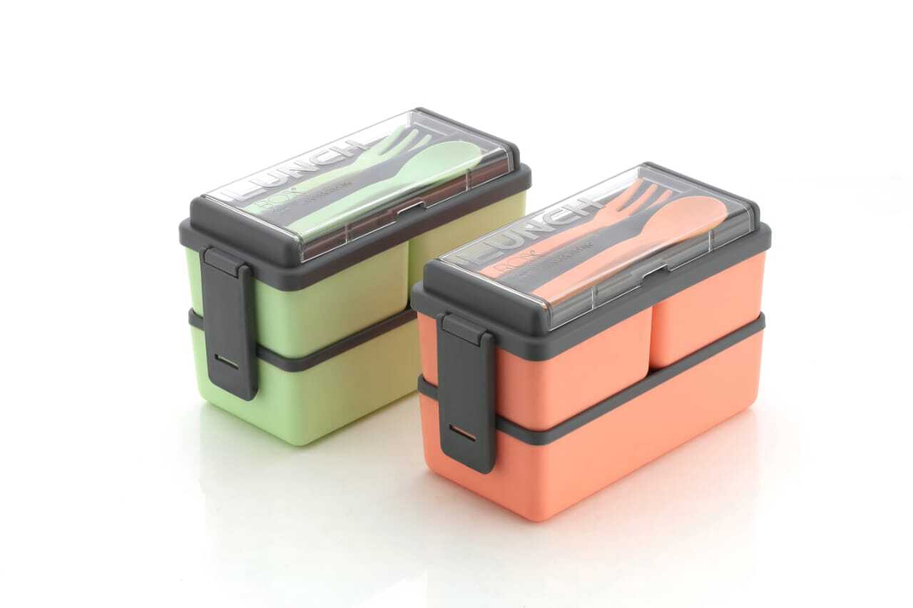 Double Dacker Lunchbox - Color: Multi Colour